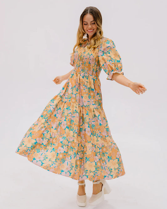 The Daisy Daze Smocked Midi Dress
