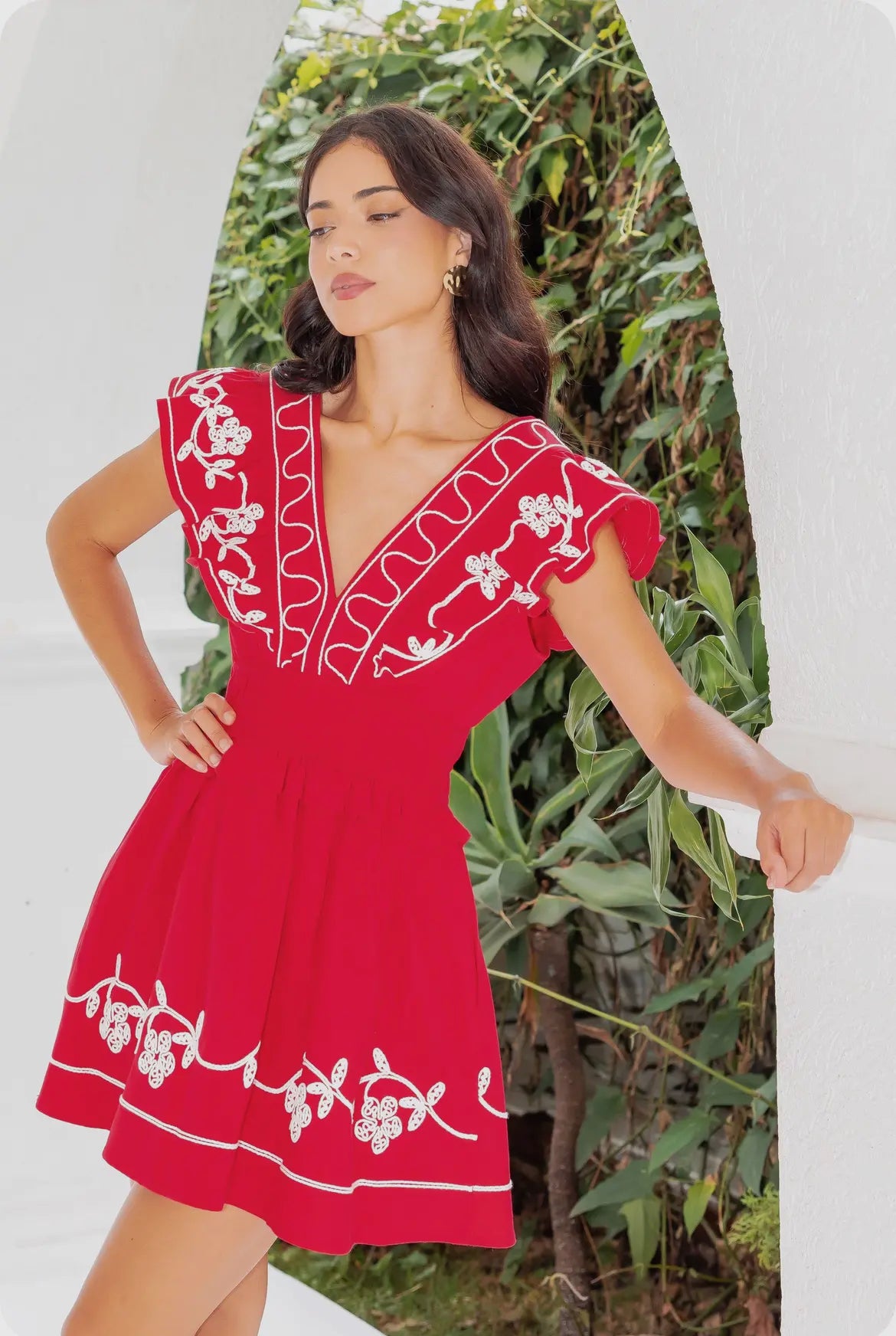 Remi Rowdy Red Mini Dress