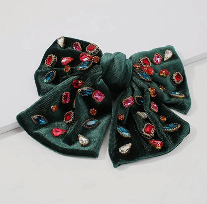 The Holiday Gem Velvet Bow