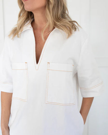 White Denim Dress