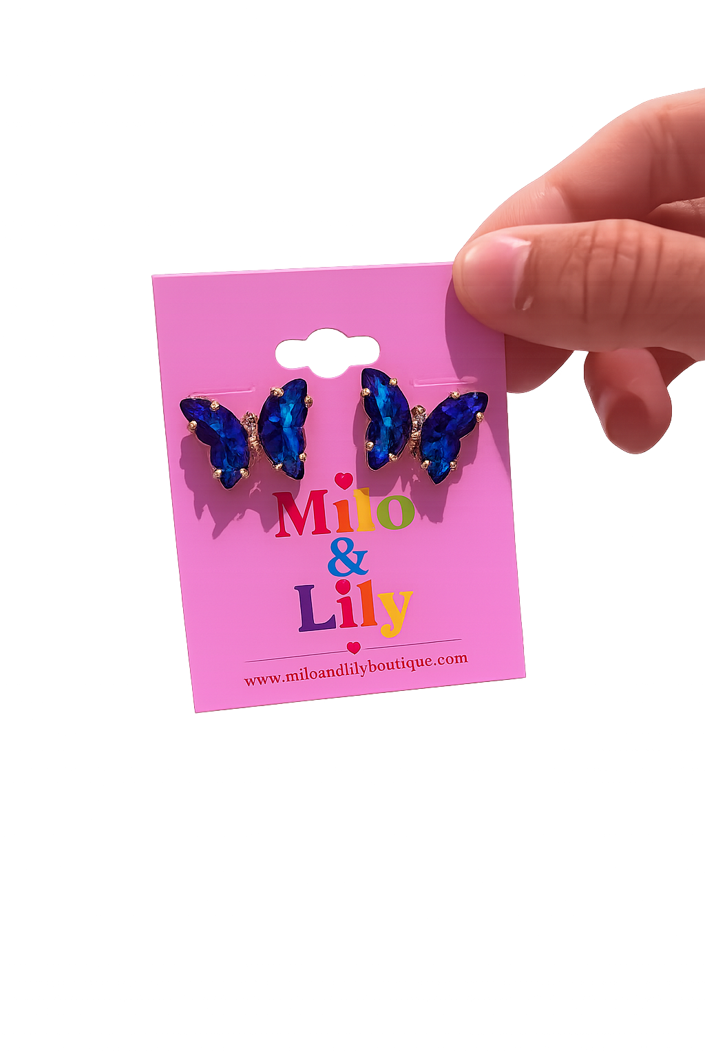 Midnight Flutter Stud Earrings