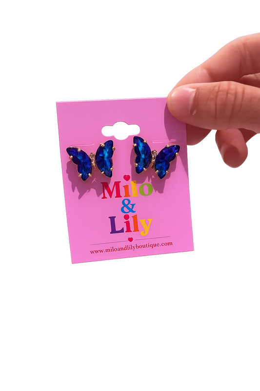 Midnight Flutter Stud Earrings - Milo & Lily Boutique