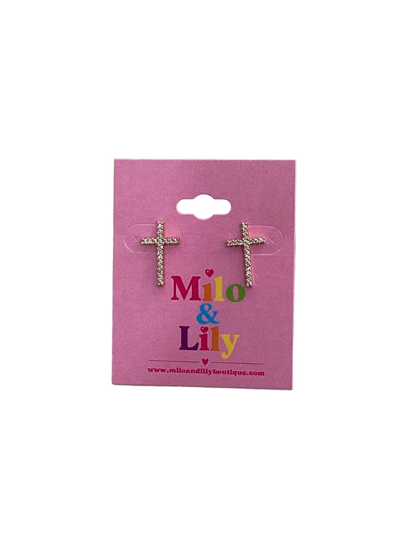 Walk By Faith Cross Earrings