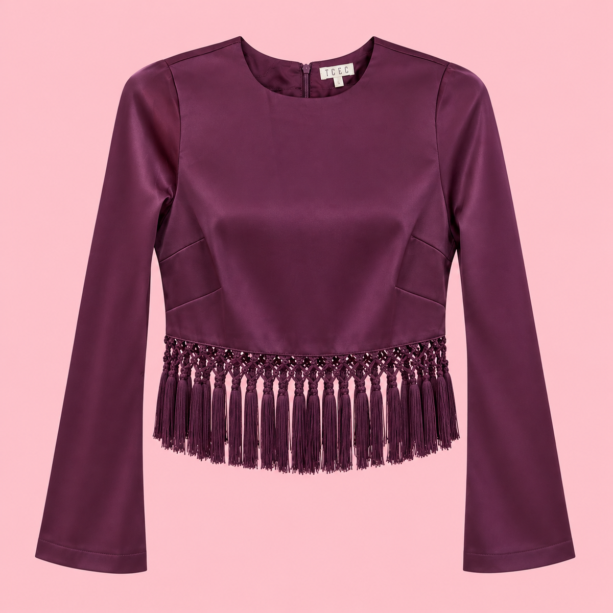 The Midnight Plum Fringe Top