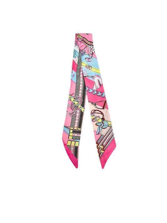 Pink/Lime/Light Blue Twilly Scarf