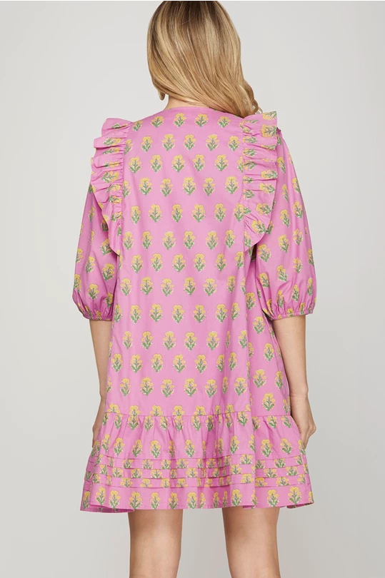 Rachel Printed Mini Dress