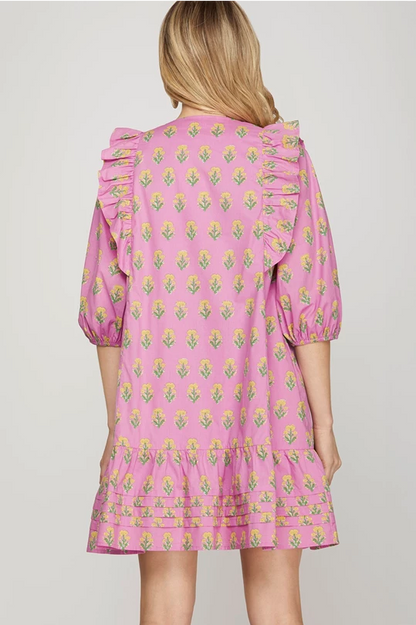 Rachel Printed Mini Dress