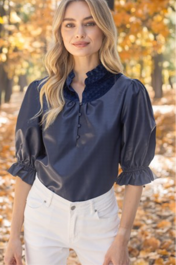 Velvet Checkmate Blouse