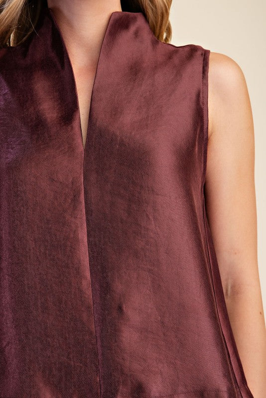 The After Hours Satin Sleeveless Top - Multiple Colors