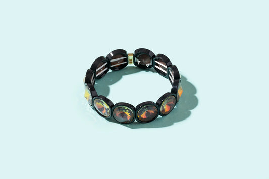 Elise Black and Orange Bracelet