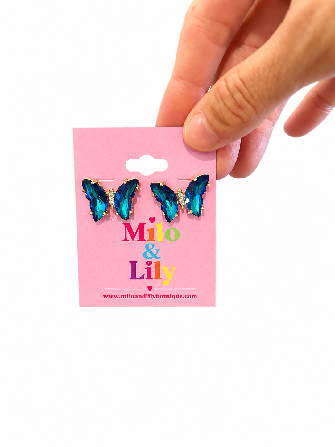 Butterfly 🦋 Kisses Glass Stud Earrings