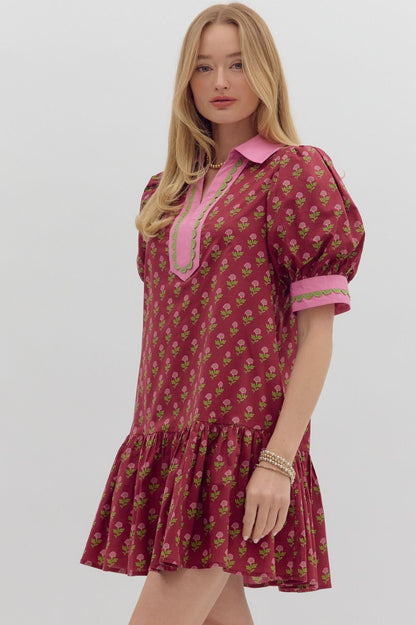 Bloom-drop Mini Dress