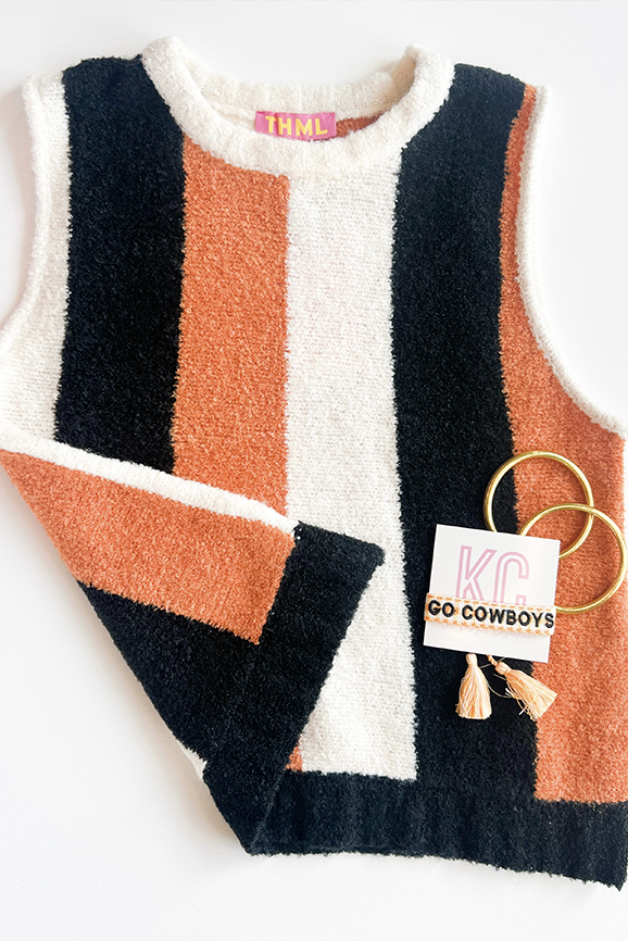 Gameday Stripe Knit Tank