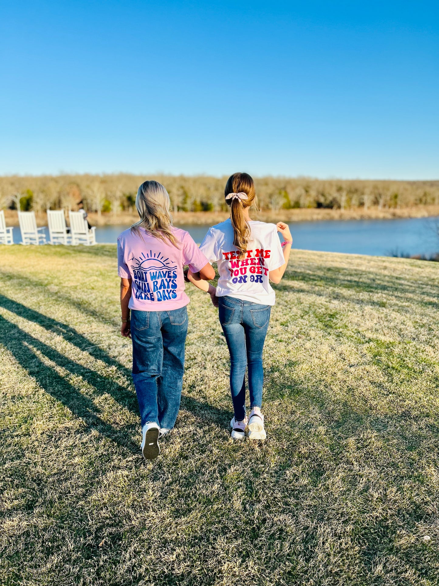 Boat Waves Sun Rays Lake Days Graphic Tees