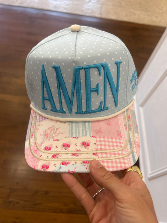 Amen Floral Hat - Milo & Lily Boutique