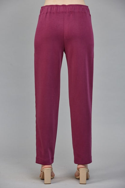 Satin State of Mind Lounge Set – Wine Berry