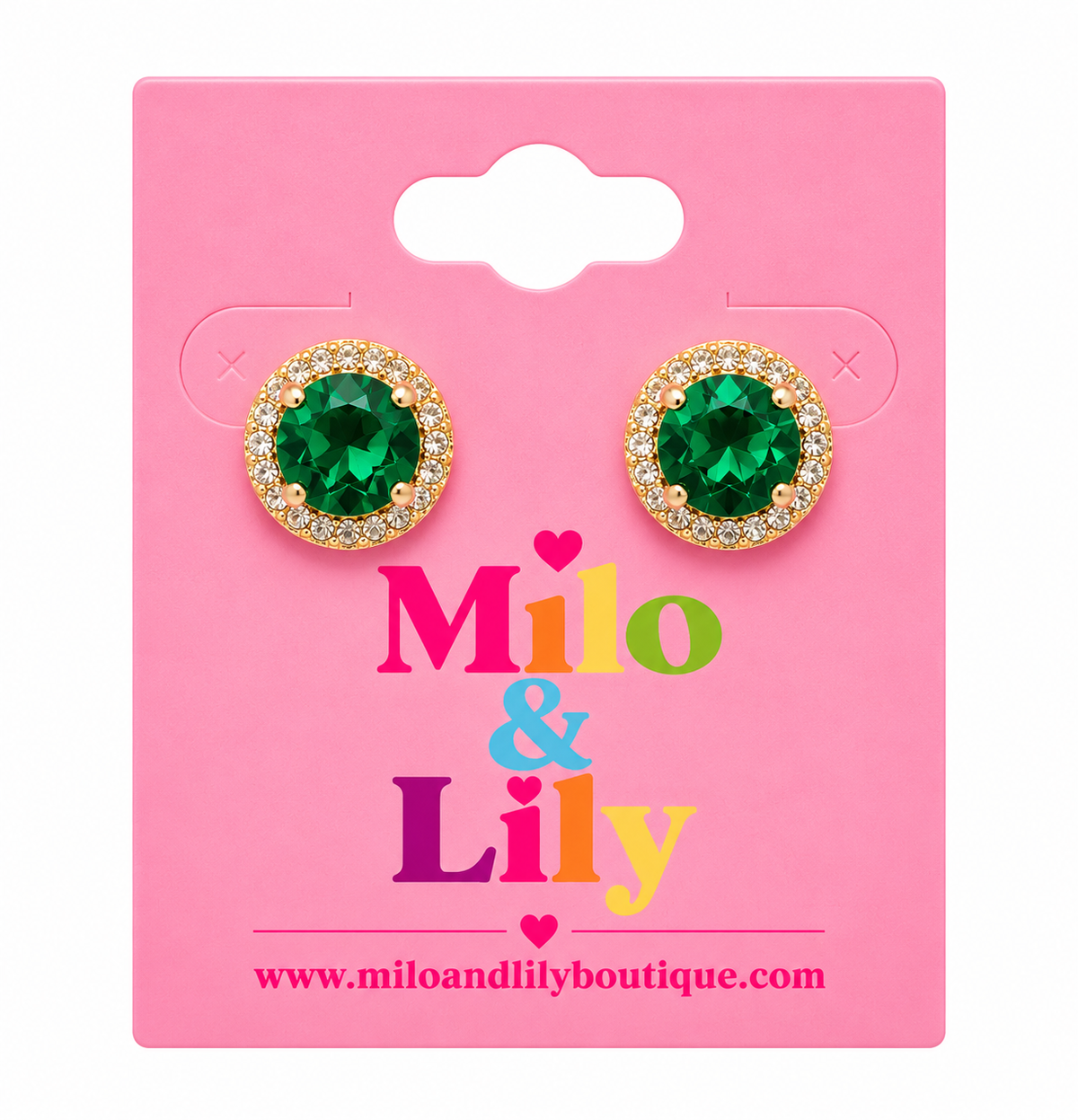 Emerald Radiance Stud Earrings