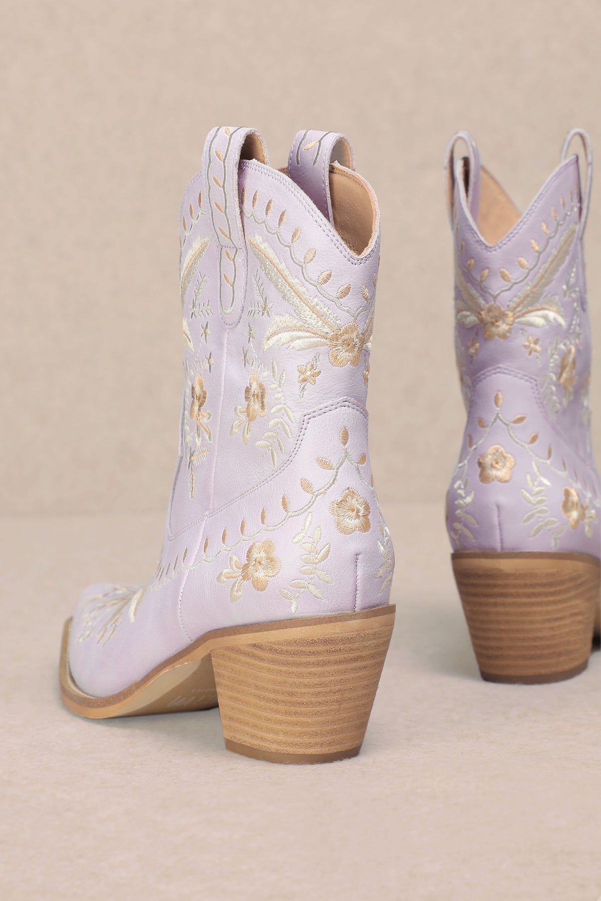 Sweet Southern Lavender Embroidered Boot