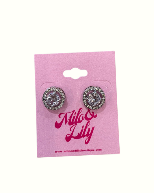 Lilac Angel Stud Earrings