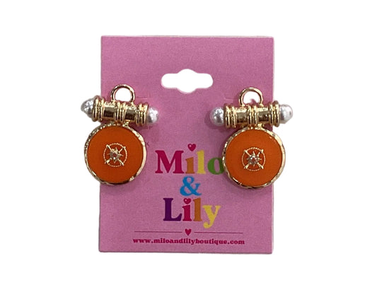 Orange Crush Charm Earrings
