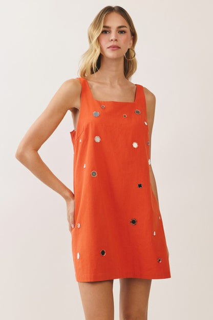 The Disco Darling Mirror Mini Dress 🪩🧡