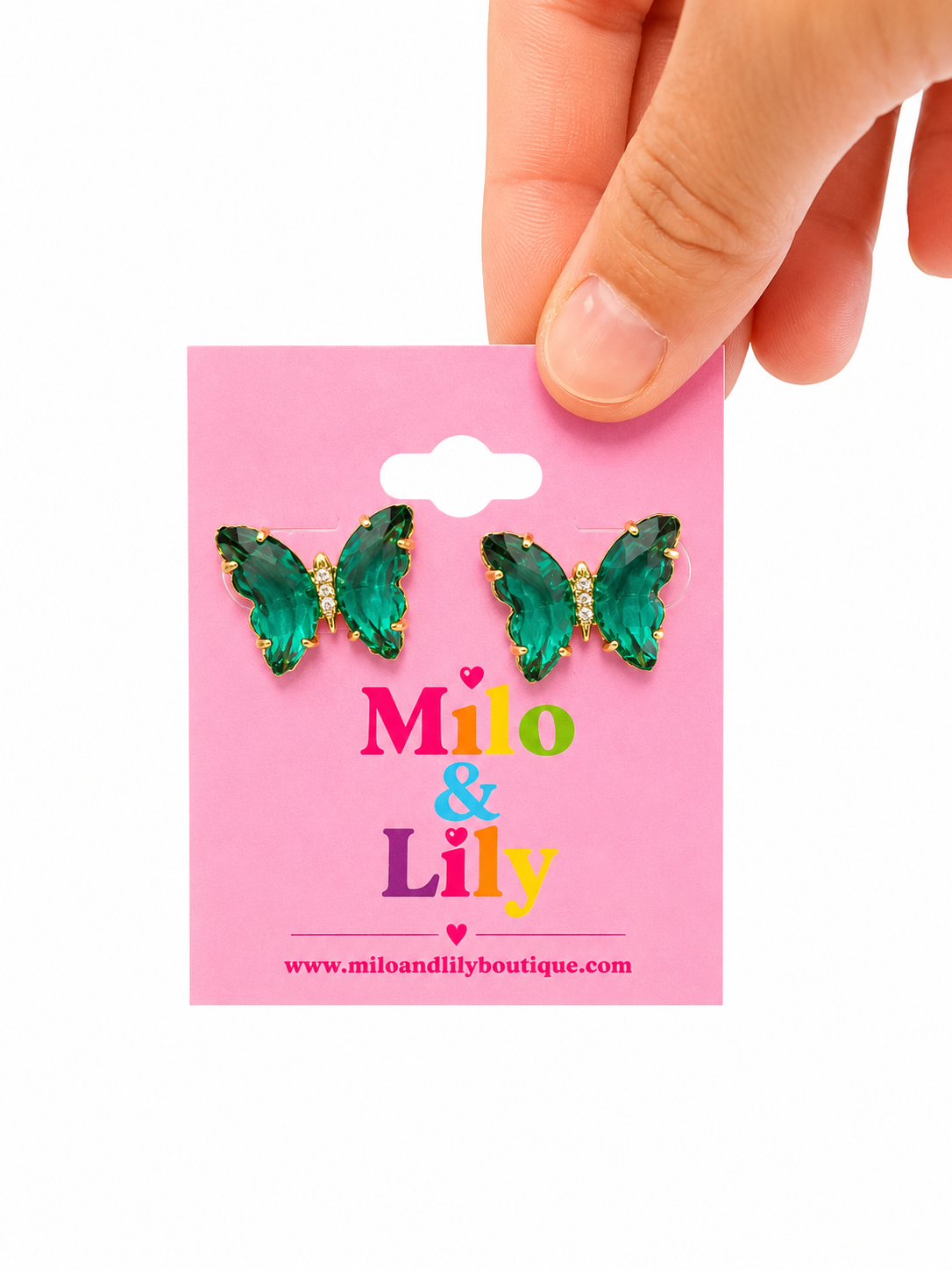 Butterfly 🦋 Kisses Glass Stud Earrings