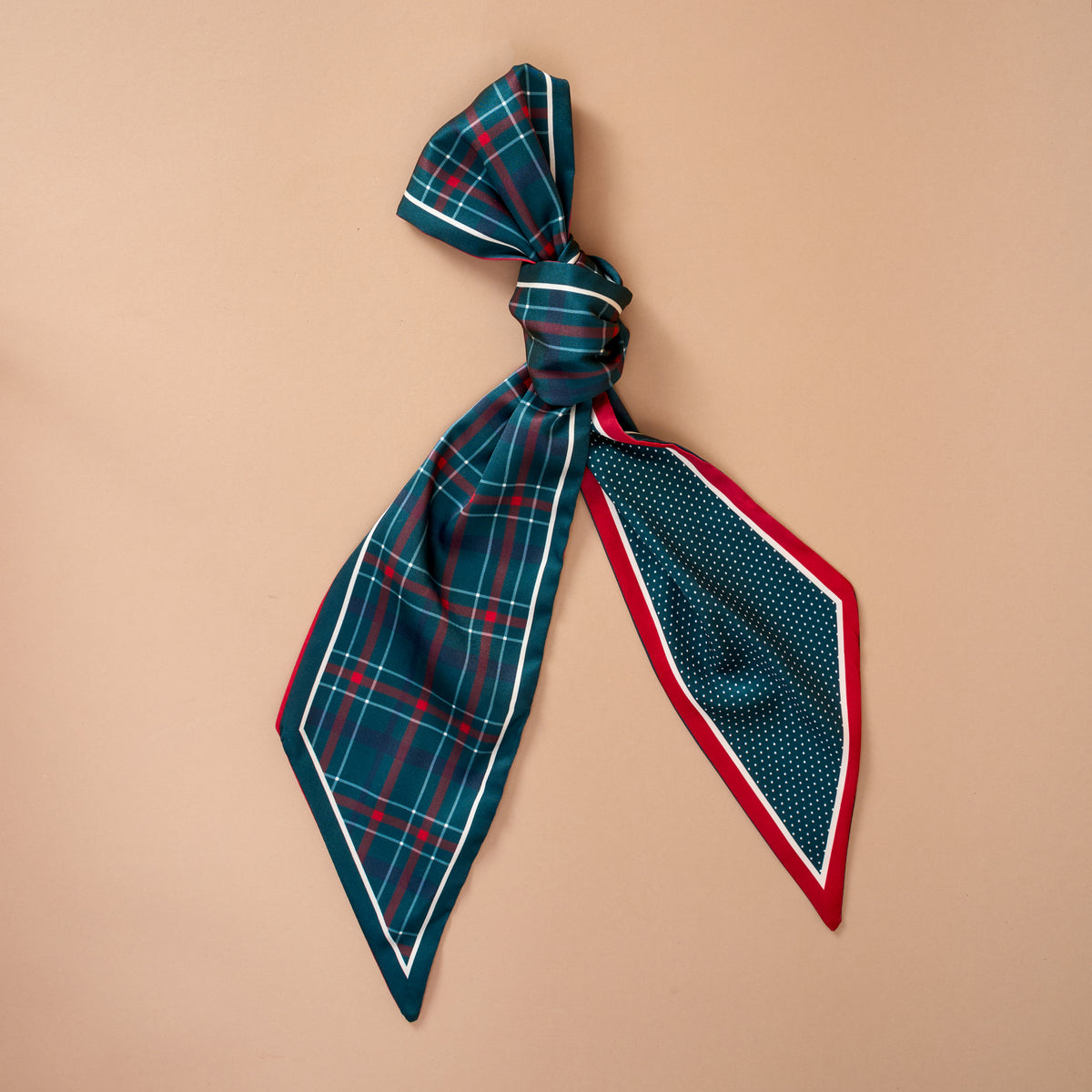 Twirl & Tie Scarf Accessory - Evergreen Plaid