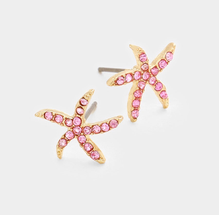 Pink Starfish Stud Earring - Milo & Lily Boutique