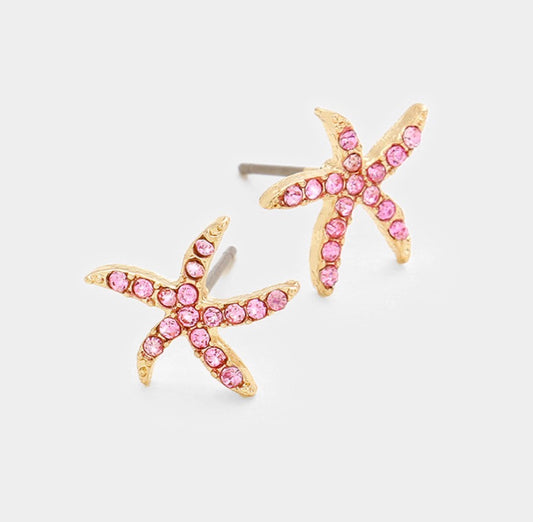 Pink Starfish Stud Earring - Milo & Lily Boutique