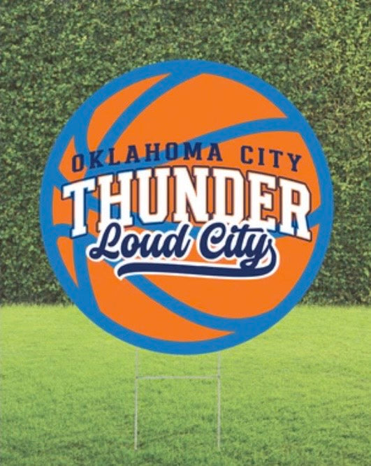 OKC THUNDER Yard Sign: Basketball Loud City - Milo & Lily Boutique
