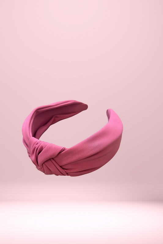 Solid Pink Knot Headband