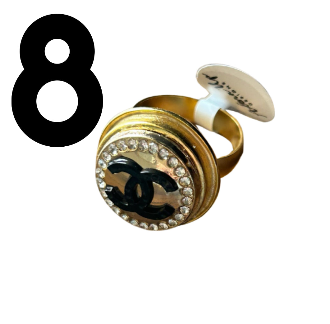 Upcycled Authentic Vintage Chanel Button Rings & Necklaces