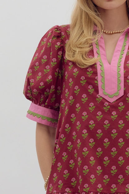 Bloom-drop Mini Dress