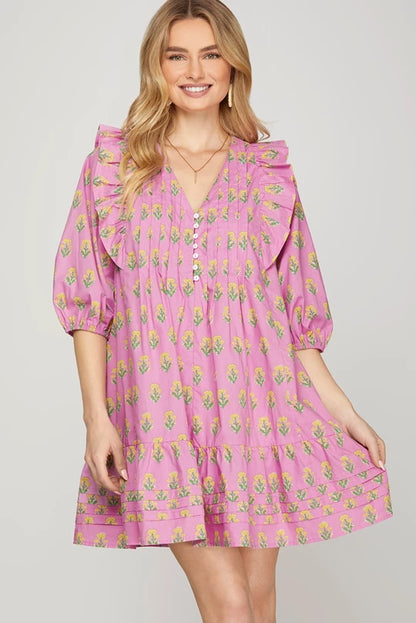 Rachel Printed Mini Dress