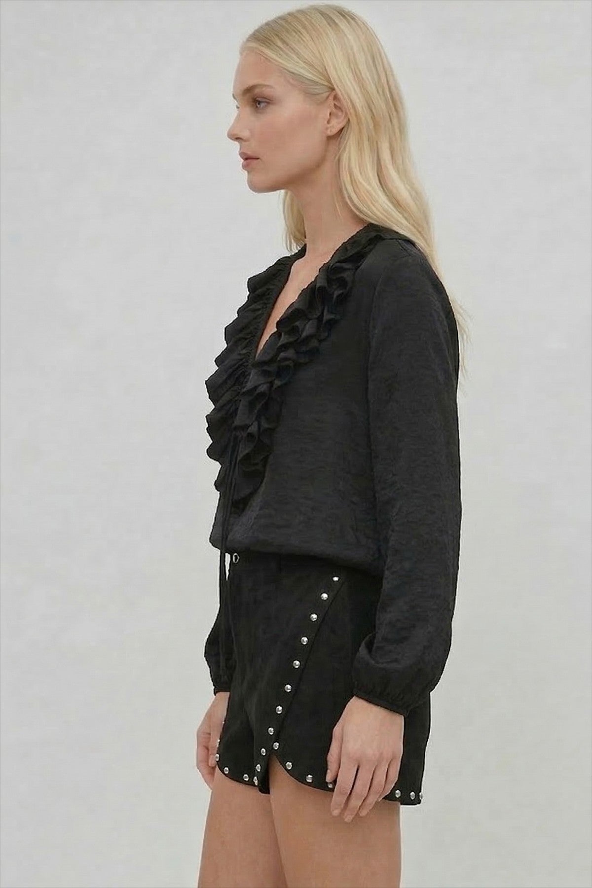 Black Faux Suede Shorts