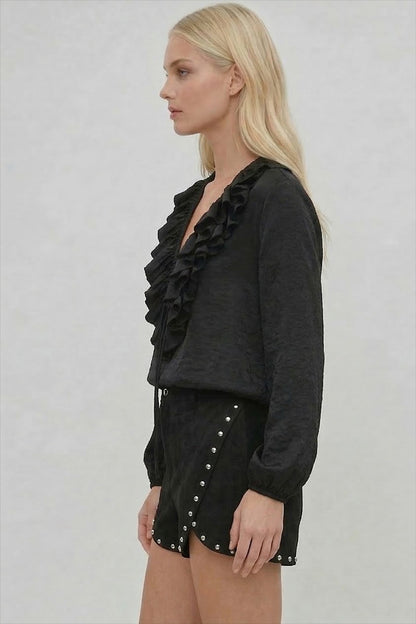 Black Faux Suede Shorts