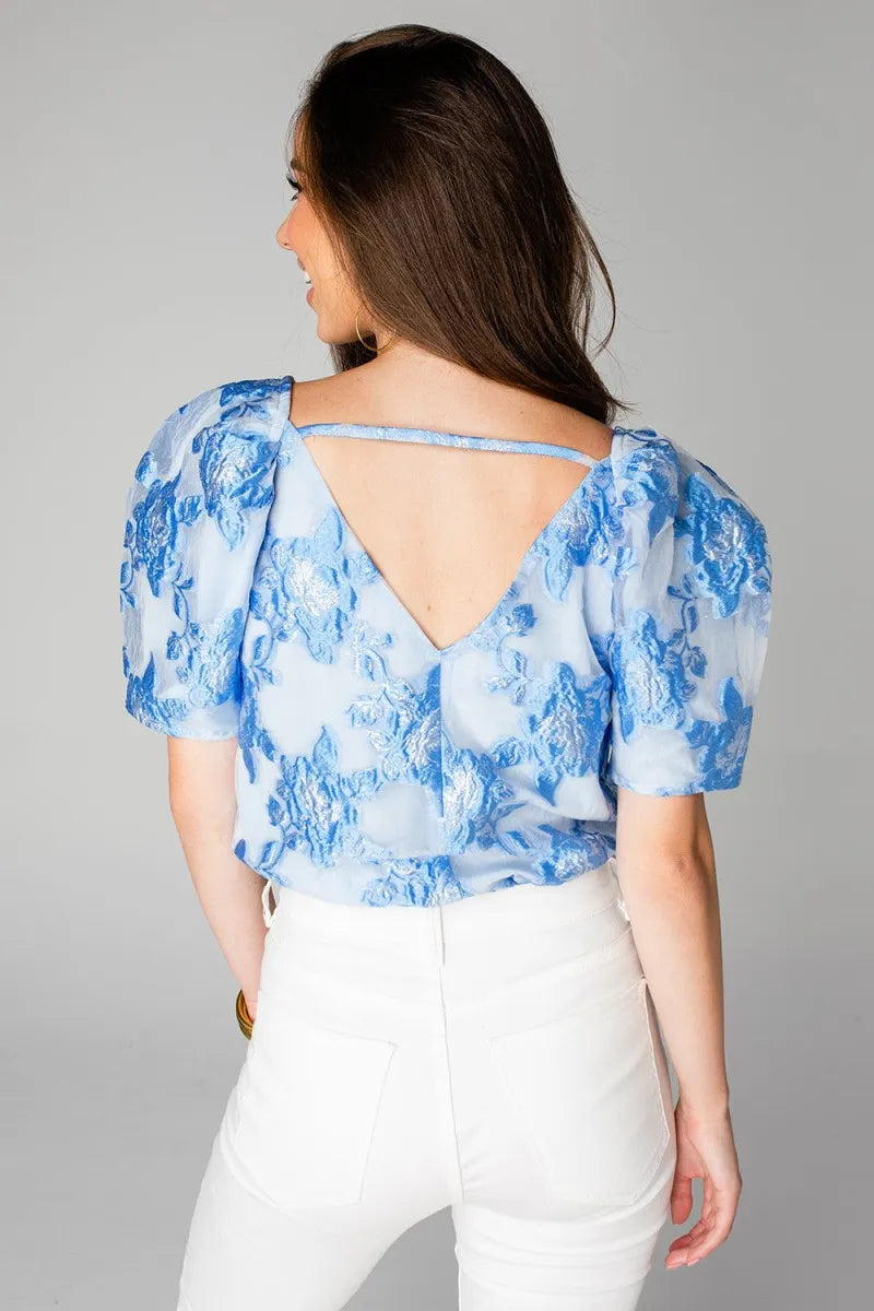 BuddyLove Felicity Puff Sleeve Bodysuit - Chrysanthemum