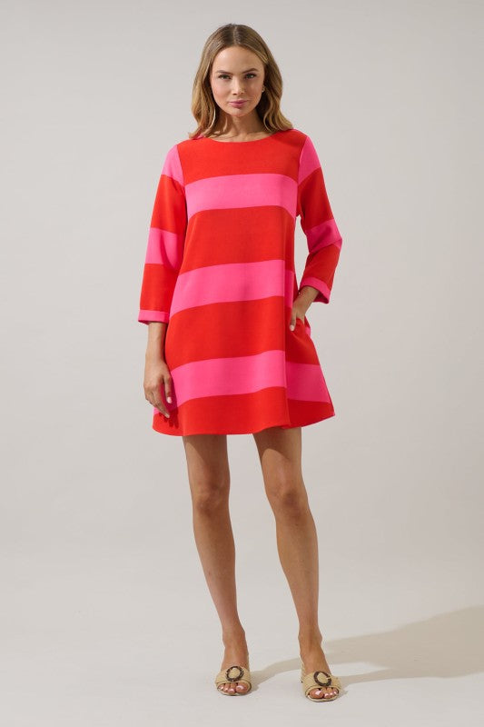 The Lolli Stripe Lonna Shift Mini Dress
