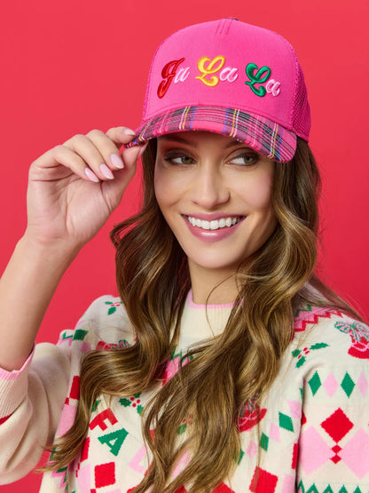 Pink “Fa La La" Trucker Hat