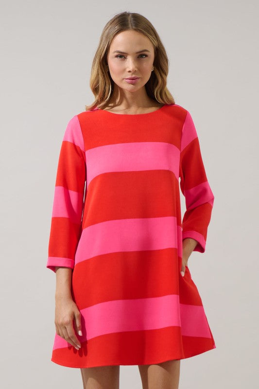 The Lolli Stripe Lonna Shift Mini Dress