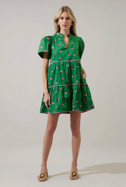 Candace Tiered Mini Dress Vivy Floral - Milo & Lily Boutique