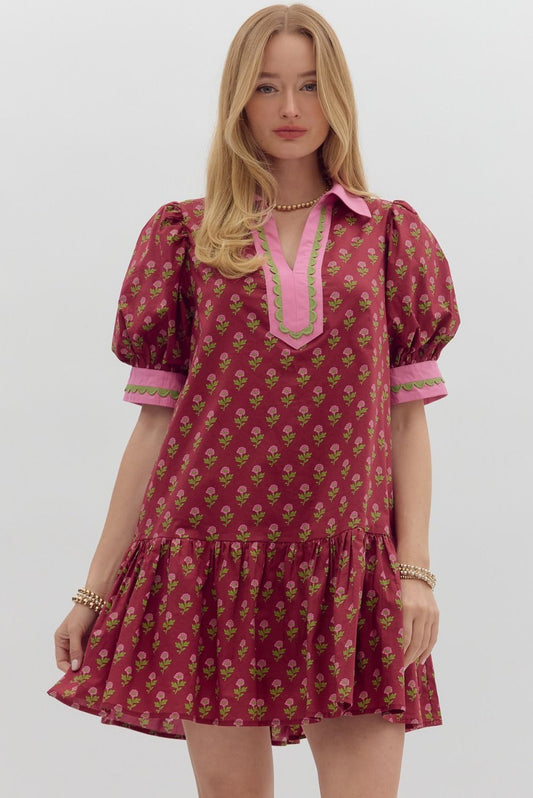Bloom-drop Mini Dress