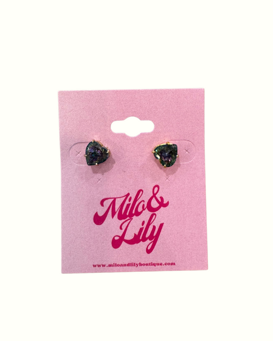 Galaxy Heart Studs