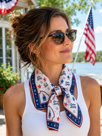 Carlton Landing 🇺🇸 Silkie Scarf - White