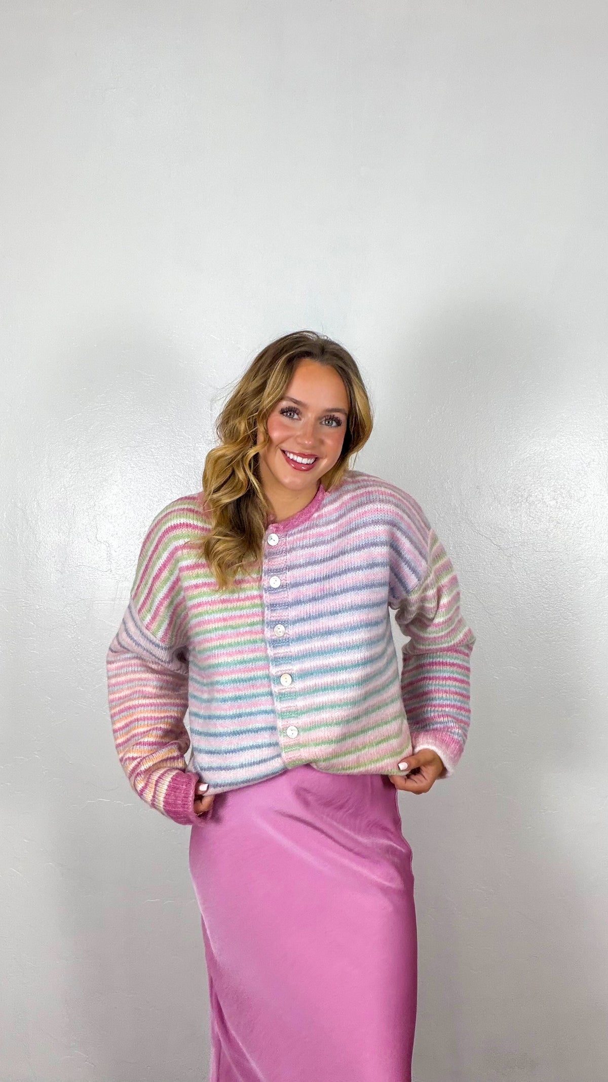 Candy Stripe Cardigan - Milo & Lily Boutique