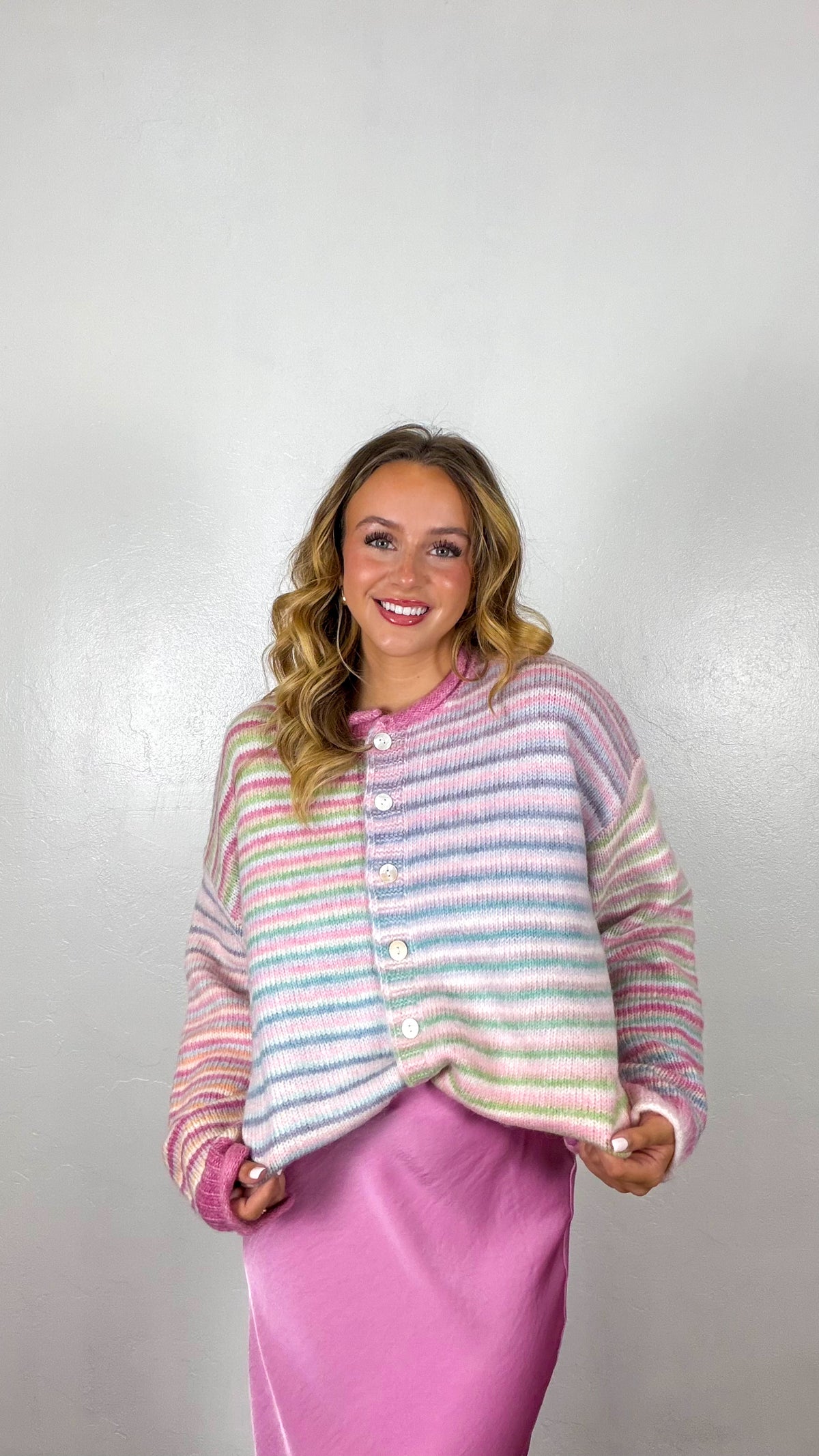 Candy Stripe Cardigan - Milo & Lily Boutique