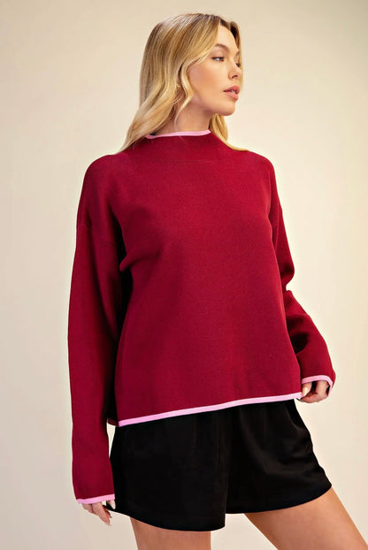 Cherry on Top Contrast Sweater