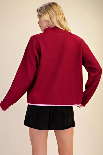 Cherry on Top Contrast Sweater