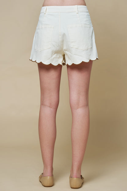 The Sandbar Bloom Scalloped Shorts - Milo & Lily Boutique