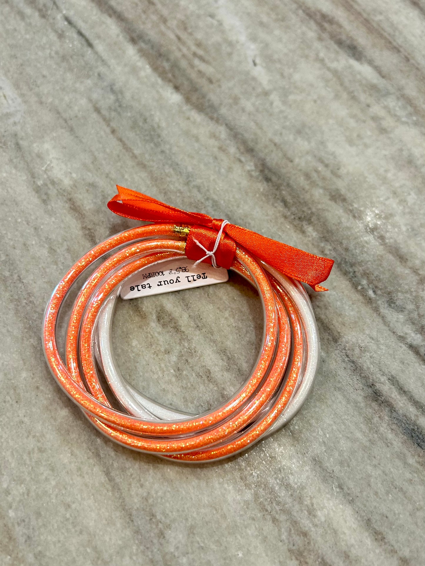 5 Piece Set Glitter Bangle Bracelets